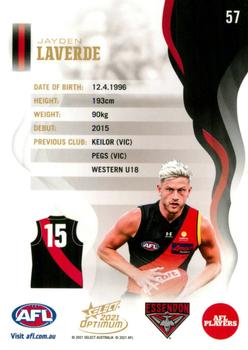 2021 Select Optimum #57 Jayden Laverde Back